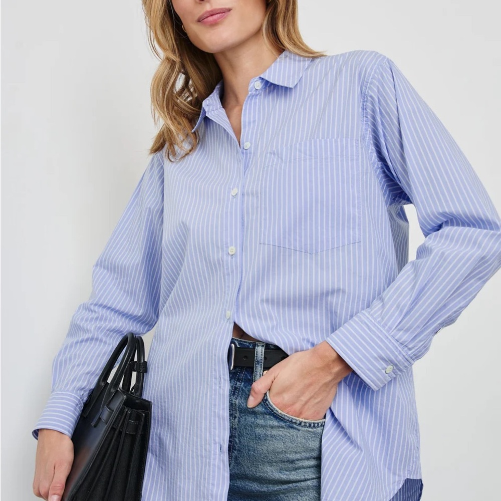 RAILS Elsa Shirt, Oxford White Stripe, Small